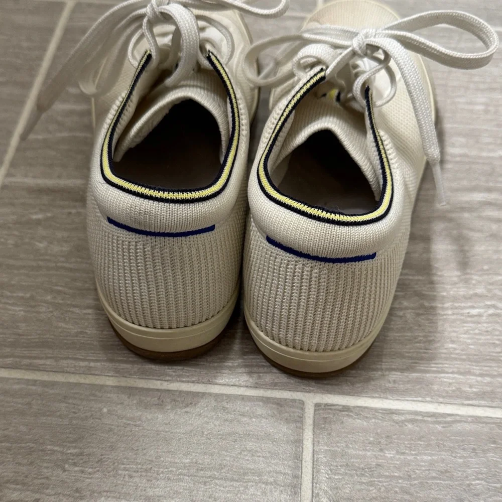 Rothy's Cream Women’s Sneakers with Tan Soles - Picture 4 of 4